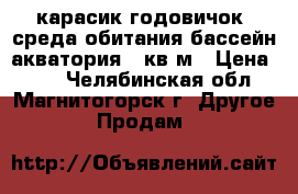 карасик годовичок  среда обитания-бассейн,акватория 30кв.м › Цена ­ 10 - Челябинская обл., Магнитогорск г. Другое » Продам   